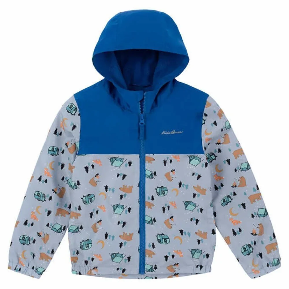 NWT - Eddie Bauer Kids' Jacket StormRepel water-resistant Camping Theme - Size 7
